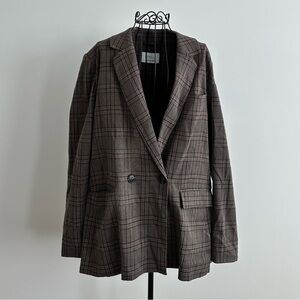 Estelle Plaid Brown Blazer